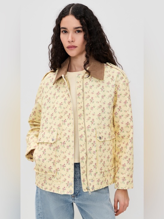 Avec Les Filles Jackets & Blazers - NWT Size M - Avec Les Filles Floral Utility Jacket 100% Cotton (NWT US$ 158)